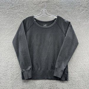 PUMA Sweatshirt Women's Small Gray Graphic LOGO Crew Neck Sweatshirt Ladies S